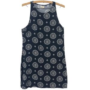 Hollister Shift Dress Womens M Black Mandala Mini Boho Sun Dress Rachel Green